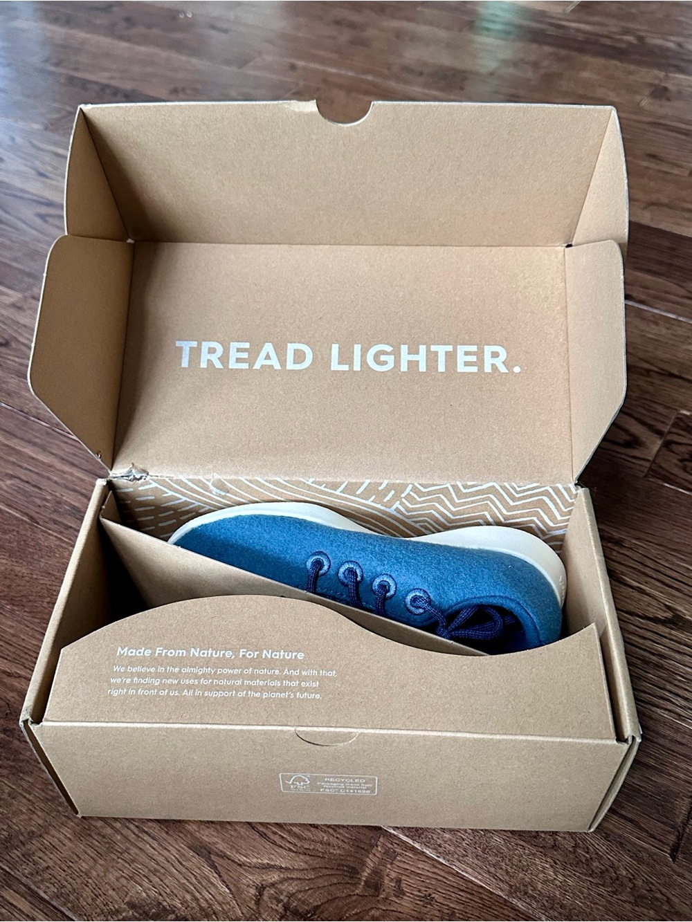 NIB Allbirds Kids Wool Runner - Calm Teal Blue - Size 2 (youth 2) - Picture 5 of 7